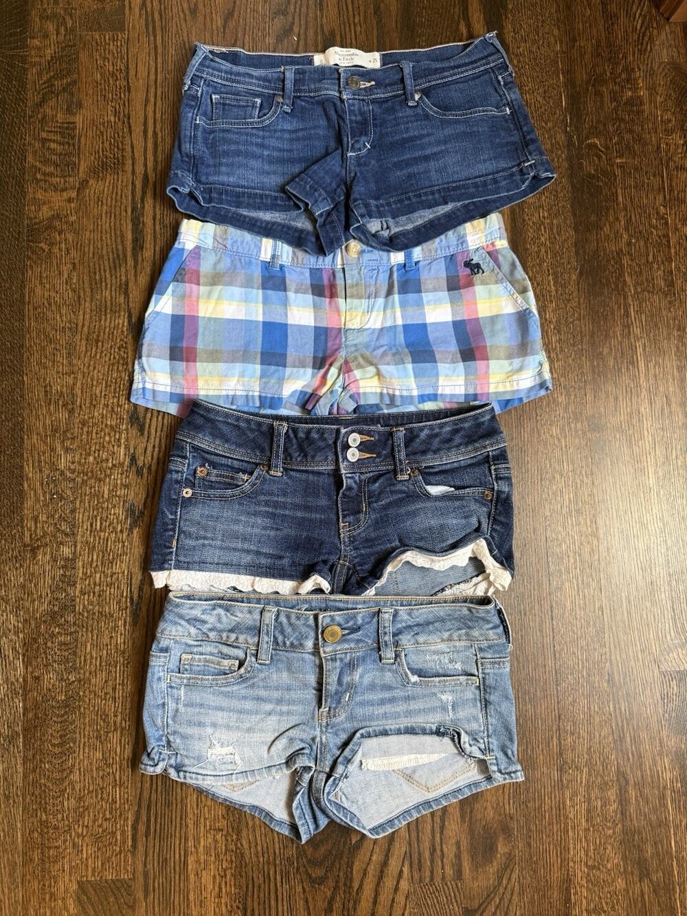 Abercrombie And Fitch American Eagle Lot Of 4 Y2K Shorts 00